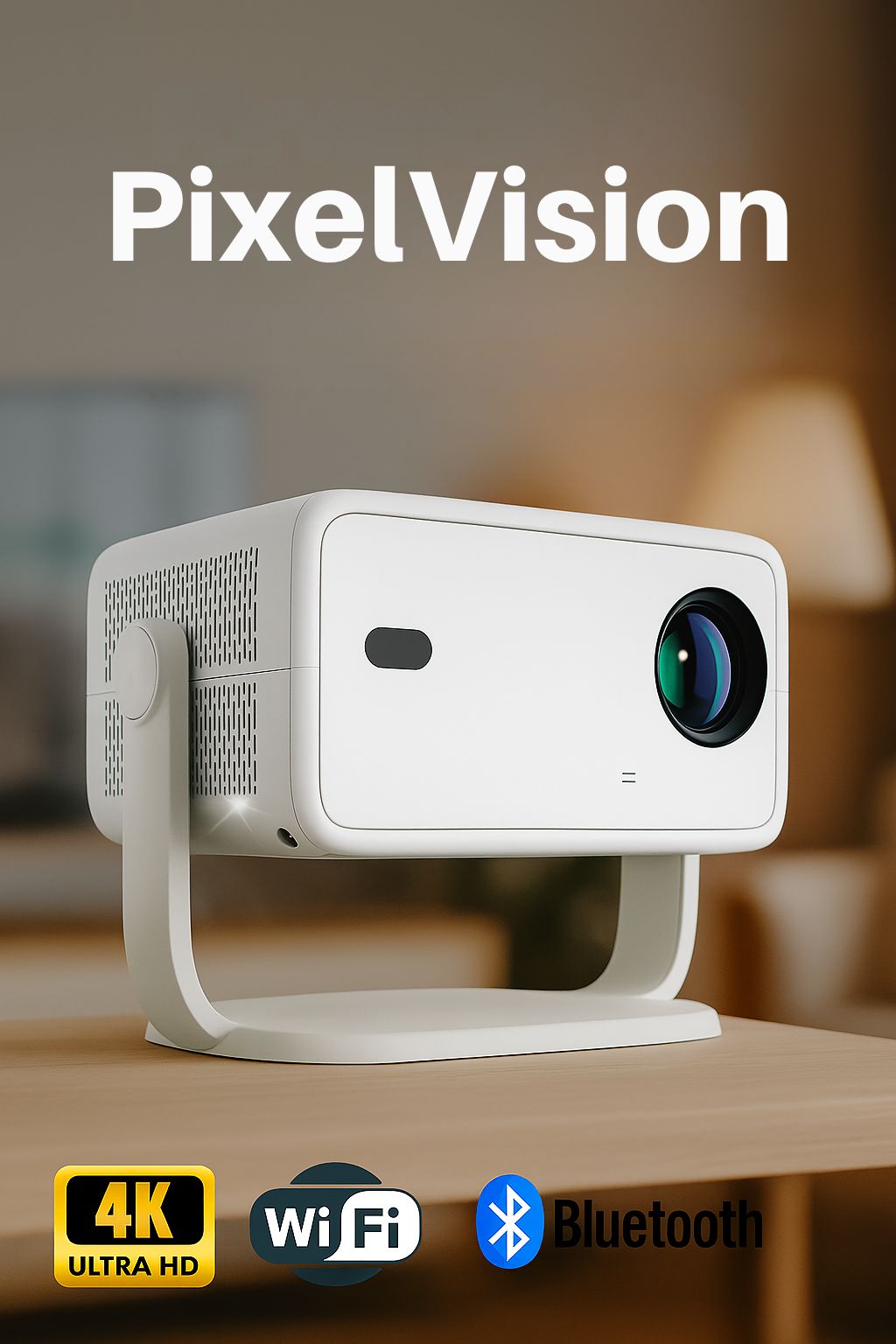 <tc>PixelVision - 4K projektor, der forvandler enhver væg til en bio</tc>